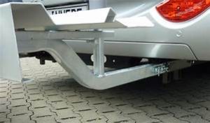 Linnepe Porto bike carrier attached to the alko frame with a quick release option.
